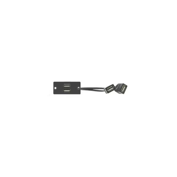 2 X Usb 2.0 (A/A) Wall Plate Insert, Kramer Electronics, Mfr#: WU-2AA